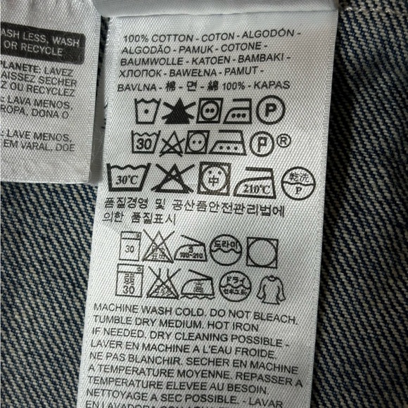 Levi’s Denim Jacket Western Distressed Unisex Trucker Jacket Blue Size Medium - Picture 8 of 11